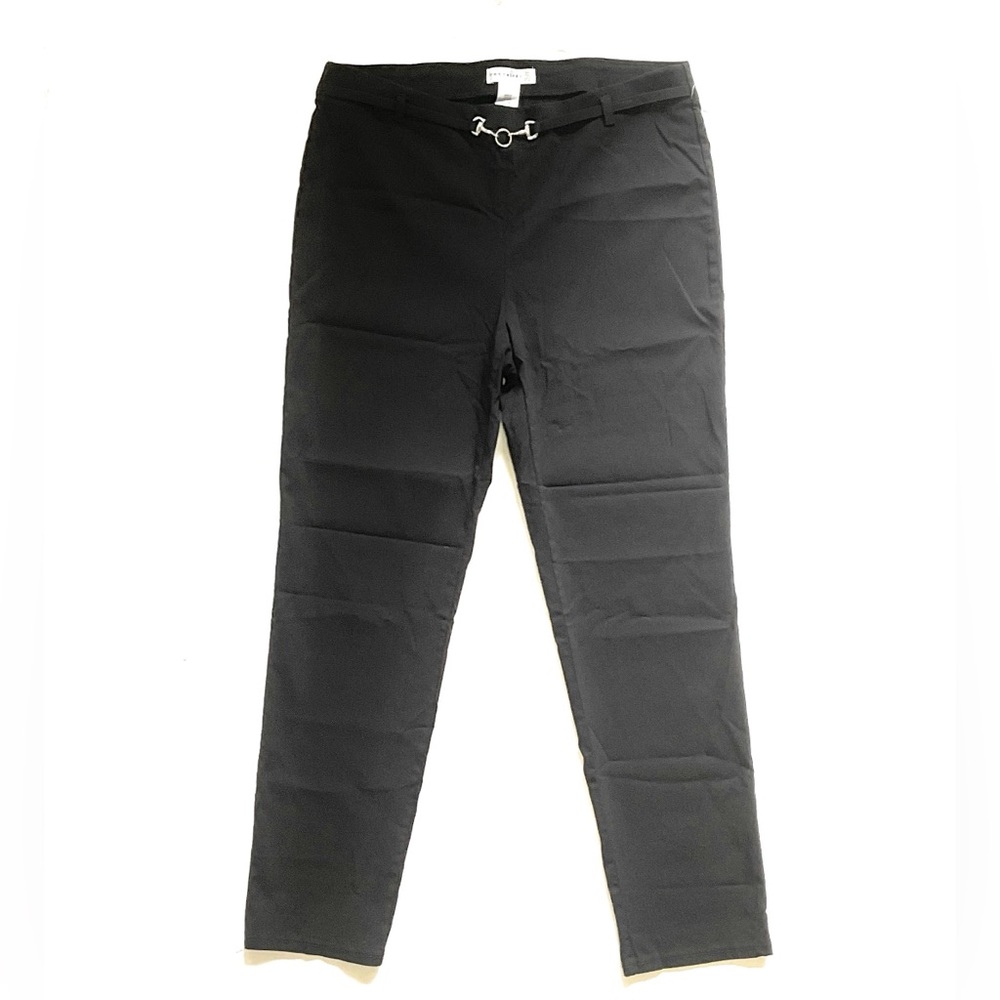 Retrology Womens Pants Black Large L Stretch Comfort Waist P